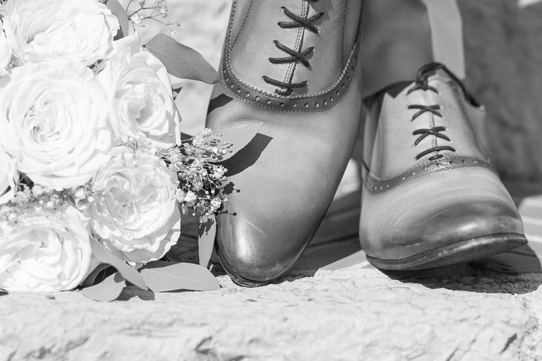 Mariage Yasmin & Romain, détails chaussures - Bouquet